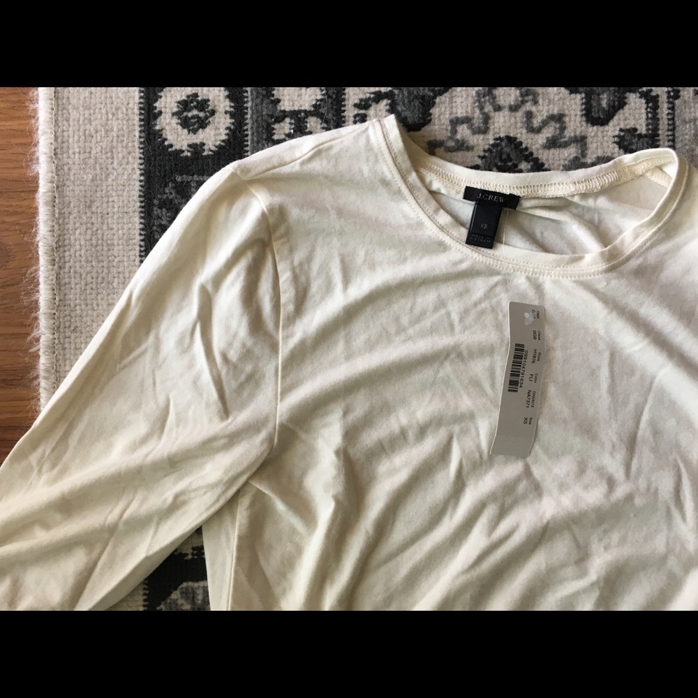 Creamy ivory j.crew 365 stretch long sleeve NWT